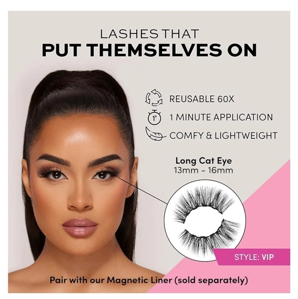 NIB GLAMNETIC Magnetic Eyelashes VIP - Picture 2 of 5
